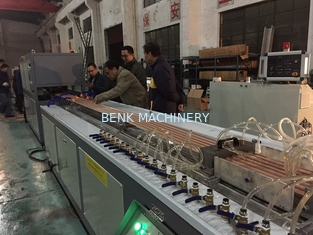 6 Outlet Pvc Plastic Profile Production Line With Punching Machine Custom Color