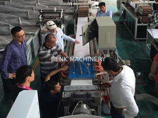 Hot Stamping Printing PVC Profile Extrusion Line Machine , PVC Door Manufacturing Machine