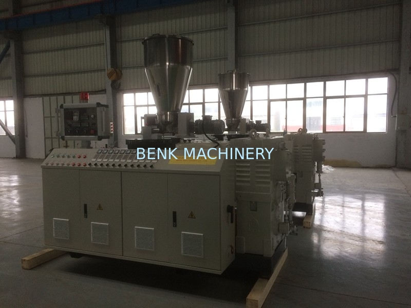 Conical Twin Screw Extruder PVC Pipe Extrusion Line With ABB Inverter High Precision